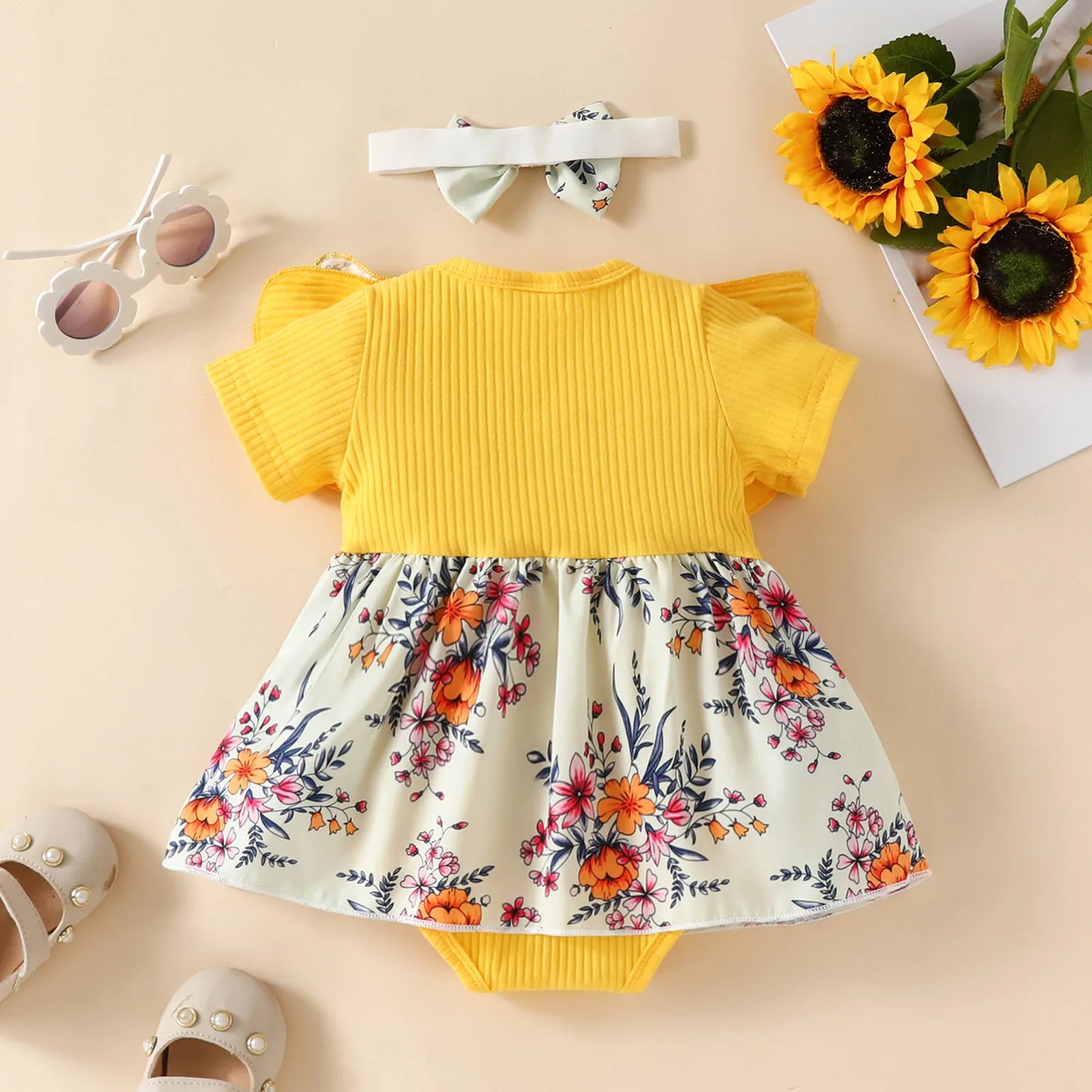 Princess Floral Romper Set for Infant Girls - Your Precious Package