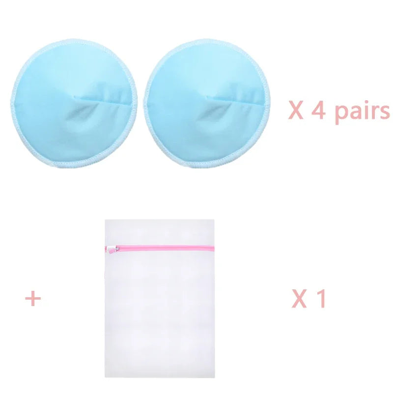 4 Pairs High-Quality Reusable Nursing Pads (Washable) - Your Precious Package