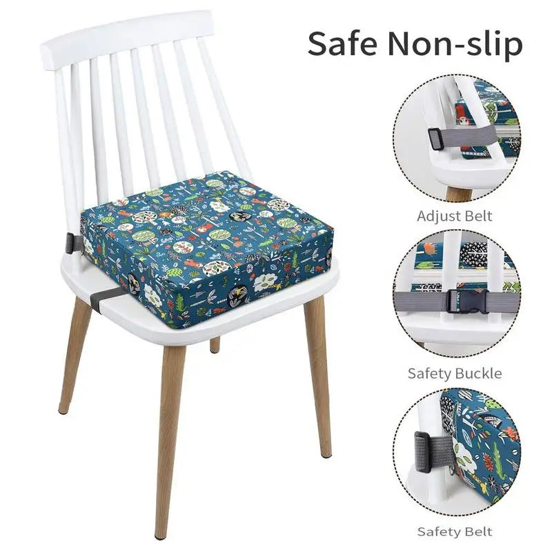 Toddler Booster Seat Cushion, Washable With 2 Adjustable Safety Straps - Your Precious Package