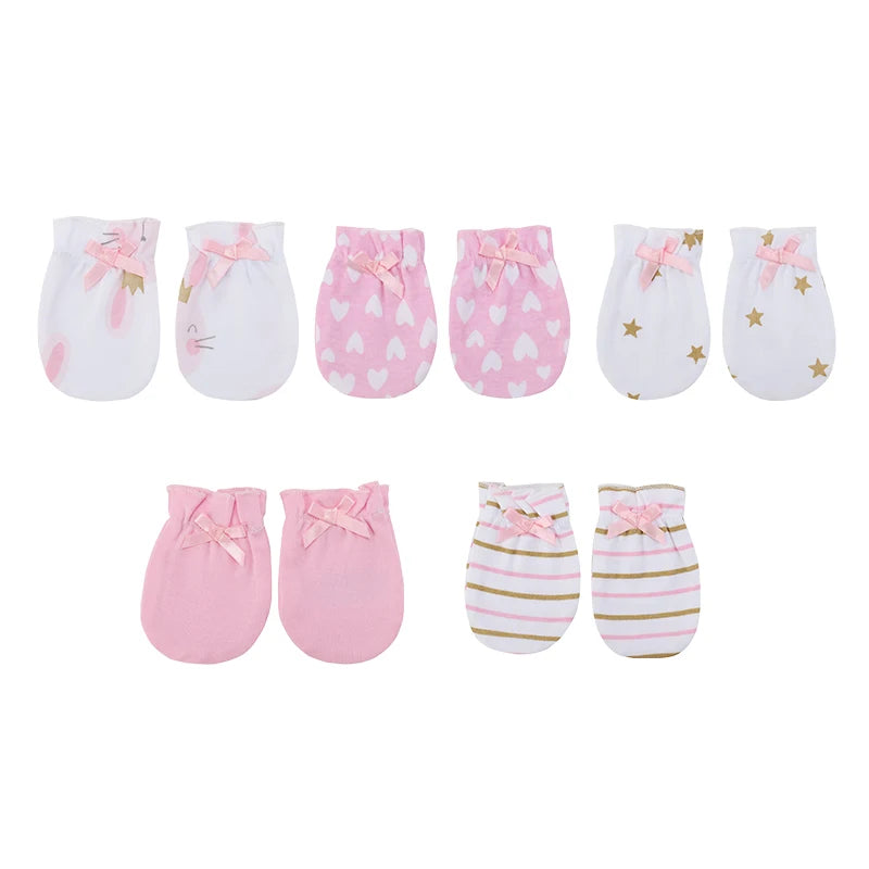 5 Pieces Baby Gloves Cotton 0-6M - Your Precious Package