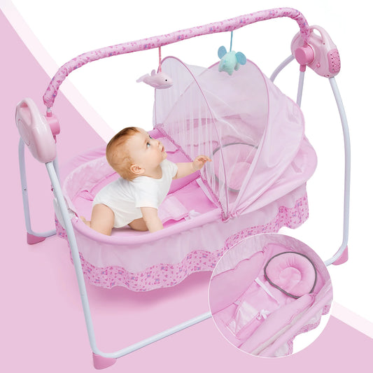 Electric Auto-Swing Baby Crib Rocker with Bluetooth, Music, Adjustable Features - Your Precious Package