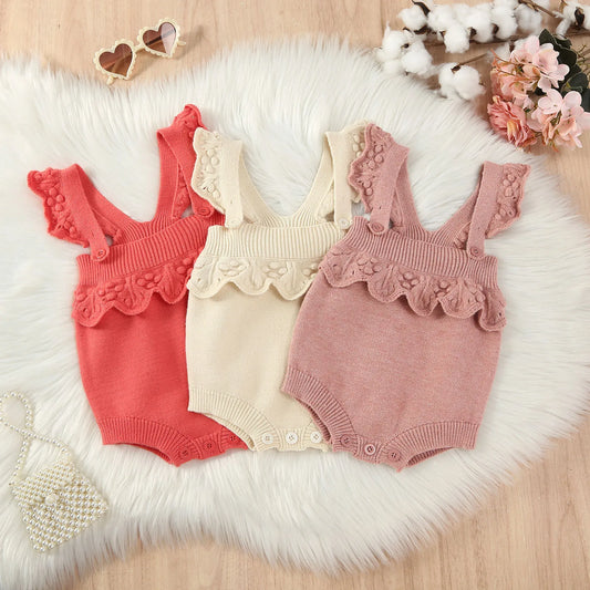 Baby Girls' Sleeveless Knit Rompers - Your Precious Package