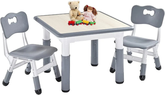 Adjustable Kids Table and Chairs Set, Easy to Clean - Your Precious Package