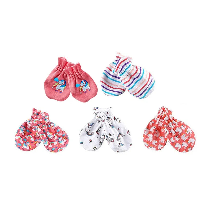 5 Pieces Baby Gloves Cotton 0-6M - Your Precious Package