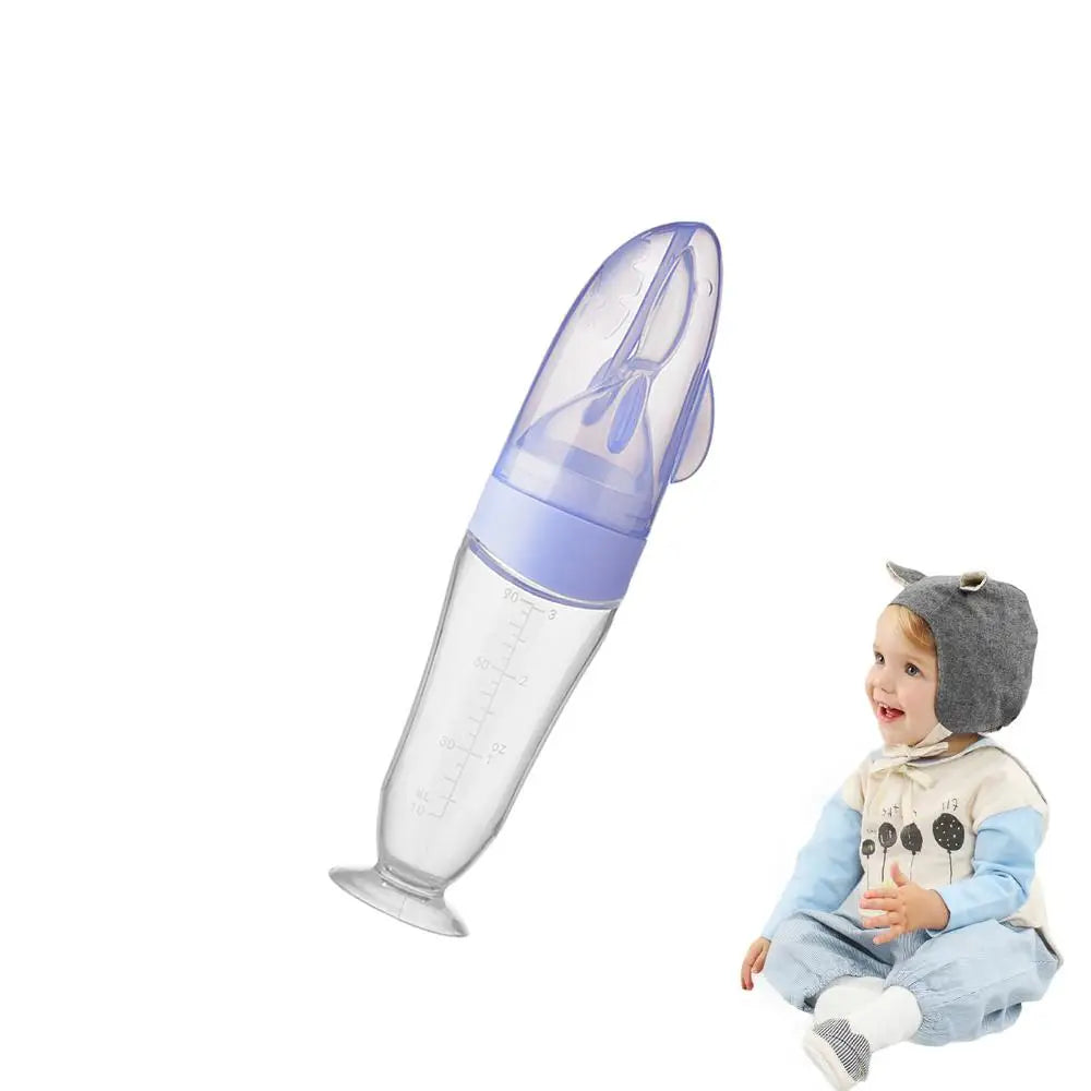 Silicone Squeeze Bottle Spoon Baby Feeder with Suction Cups - Your Precious Package