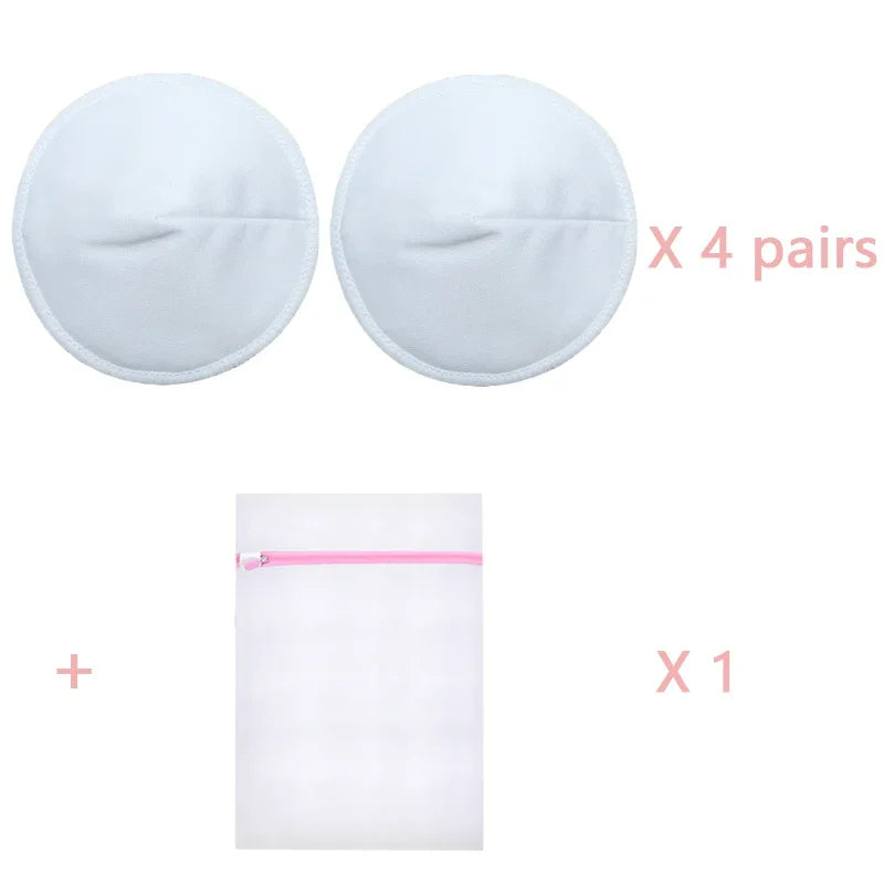 4 Pairs High-Quality Reusable Nursing Pads (Washable) - Your Precious Package