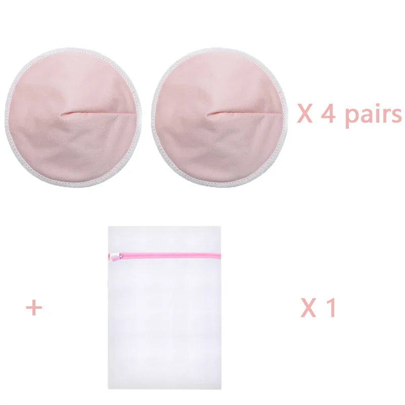 4 Pairs High-Quality Reusable Nursing Pads (Washable) - Your Precious Package