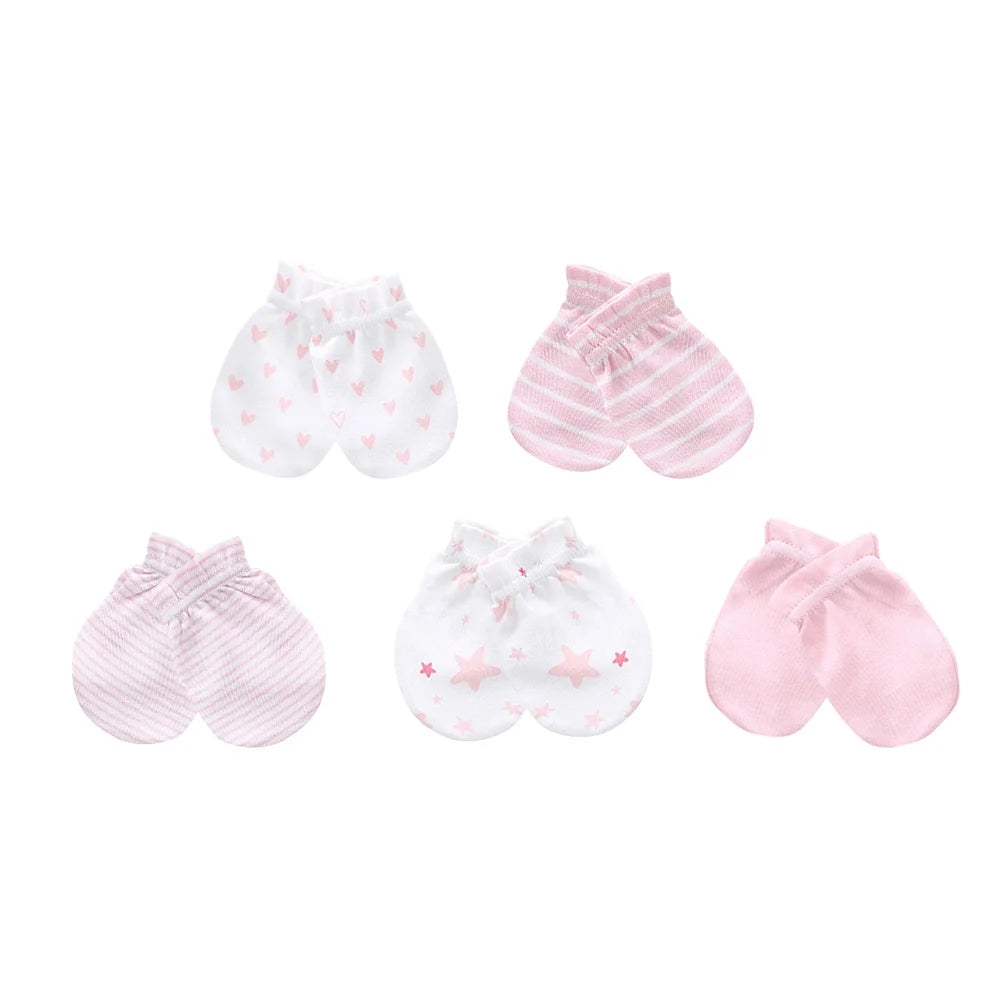 5 Pieces Baby Gloves Cotton 0-6M - Your Precious Package