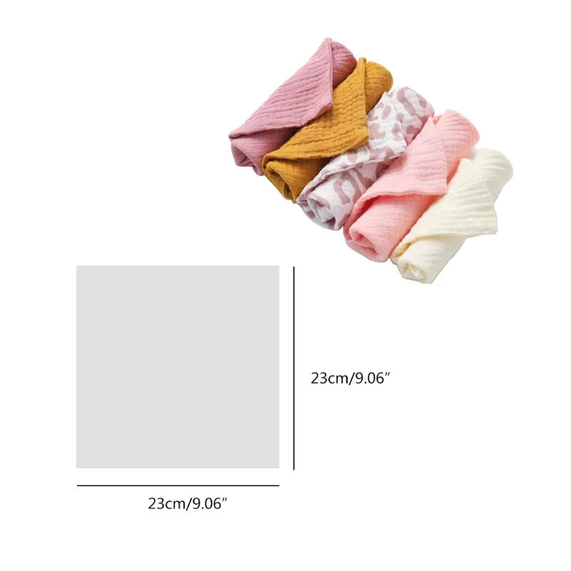 5 Piece Muslin Washcloth Set - Your Precious Package