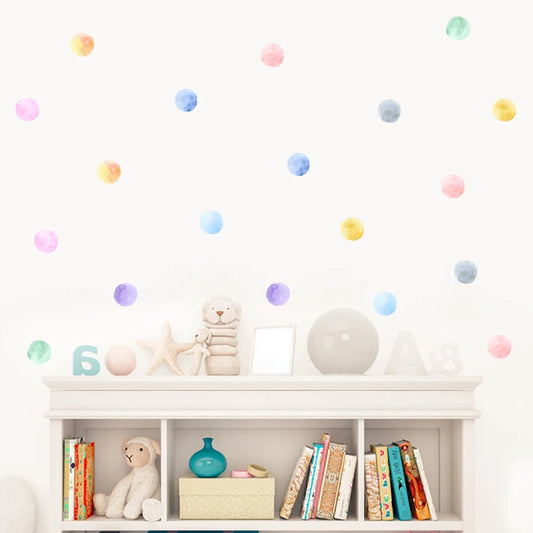 Colorful Polka Dots Wall Stickers (Removable Wall Decals) - Your Precious Package