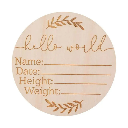 Engraved Birth Stats Wooden Card - Newborn Announcement - Your Precious Package