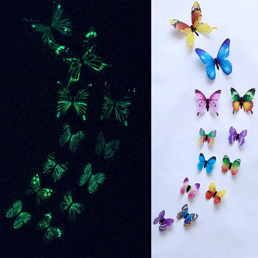 12 Pieces 3D Butterfly Wall Sticker: Glow in Dark - Your Precious Package