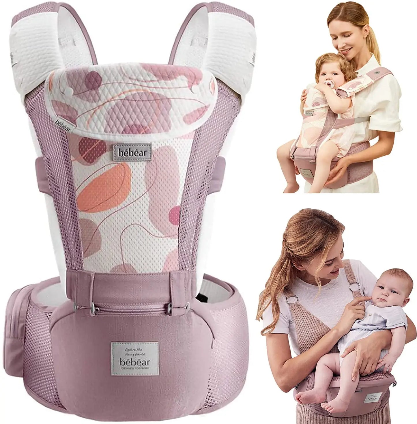 Baby Carrier: Front/Back, Hip Seat, Hood, Teething Pads - Your Precious Package