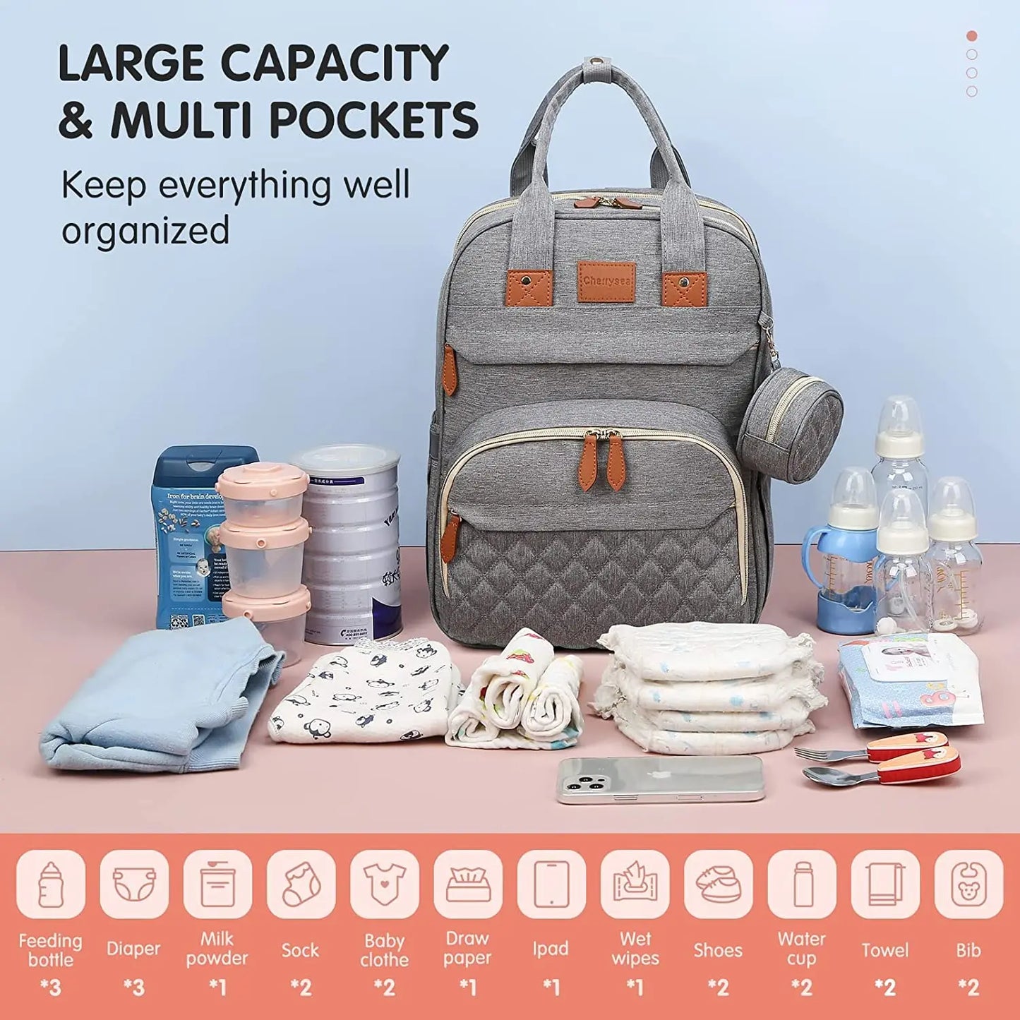 3-in-1 Diaper Bag Backpack: Foldable Baby Bed, Waterproof, USB Charge - Your Precious Package