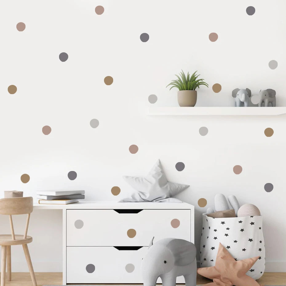 Colorful Polka Dots Wall Stickers (Removable Wall Decals) - Your Precious Package