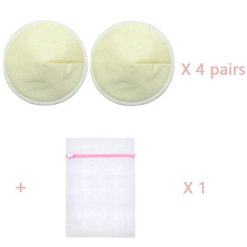 4 Pairs High-Quality Reusable Nursing Pads (Washable) - Your Precious Package