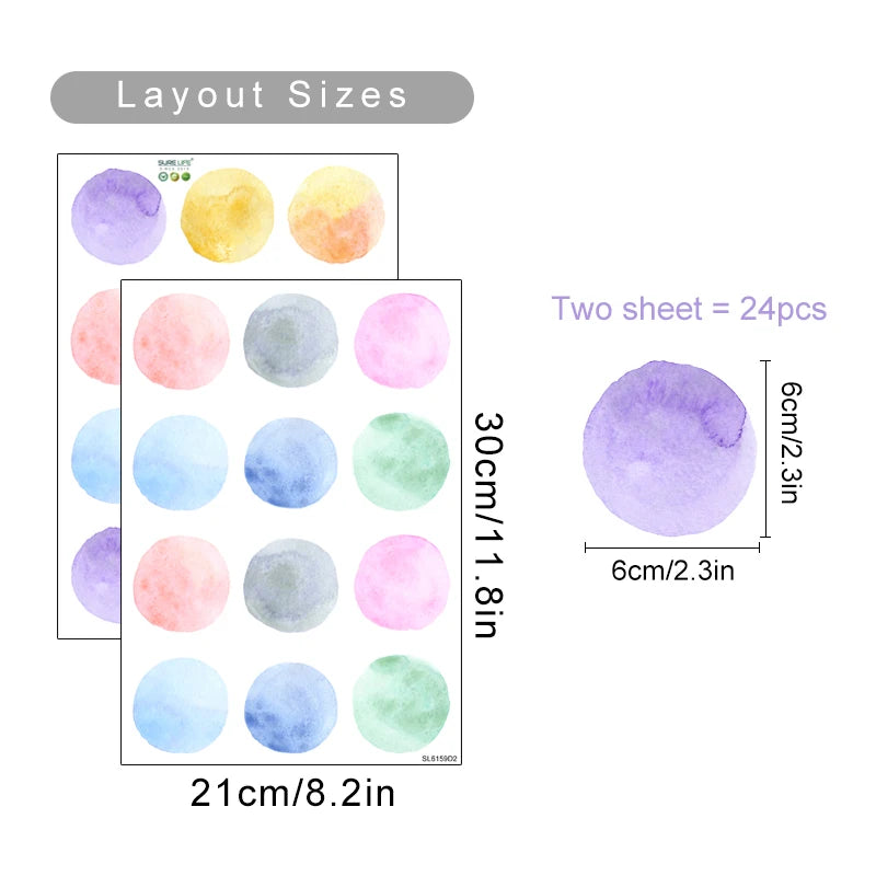 Colorful Polka Dots Wall Stickers (Removable Wall Decals) - Your Precious Package